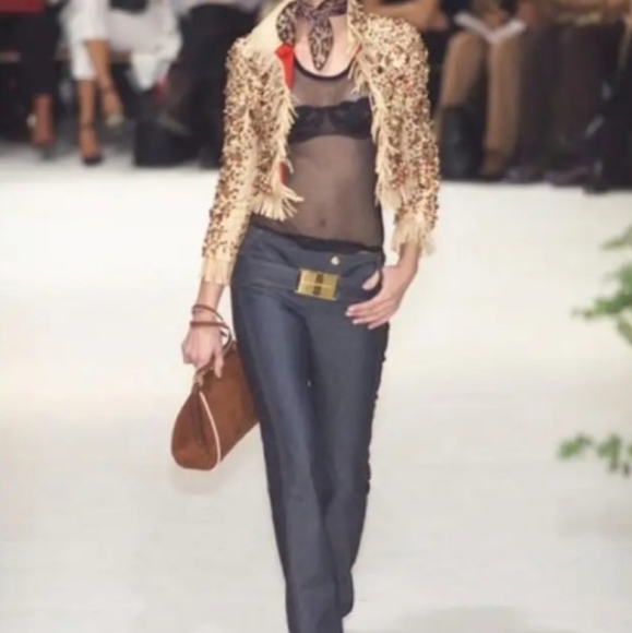 💯Authentic Dolce & Gabbana Denim Jacket Size 40 US 4 - Picture 6 of 7